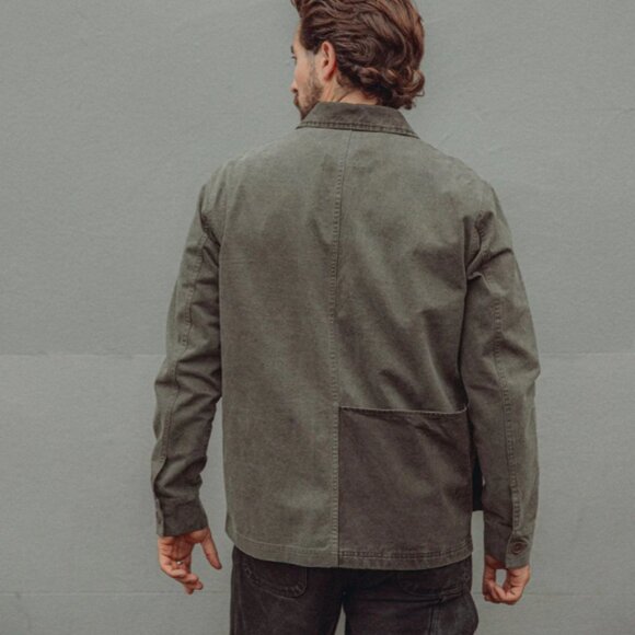 P&Co Men’s Khaki Surplus Jacket 100% Cotton Utility Chore Coat - Picture 3 of 14